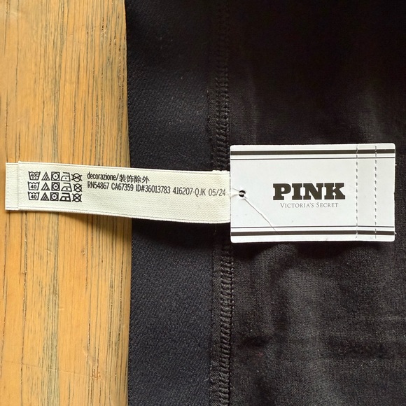 NWT Victoria’s Secret PINK Black Ghost Dog Halloween Thick Logo Band Hipster M - Picture 6 of 6